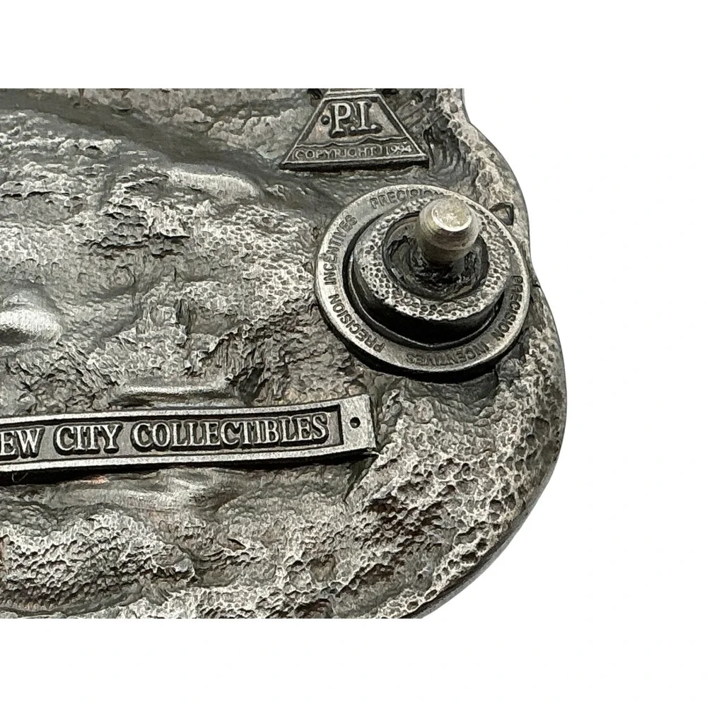 Vintage 1994 Brew City‎ Collectibles The Turkey Hunter Belt Buckle Silver Tone